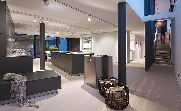 Beispiel eines Showrooms von innen: jeder Showroom wird zusammen mit den bulthaup Architekten individuell geplant